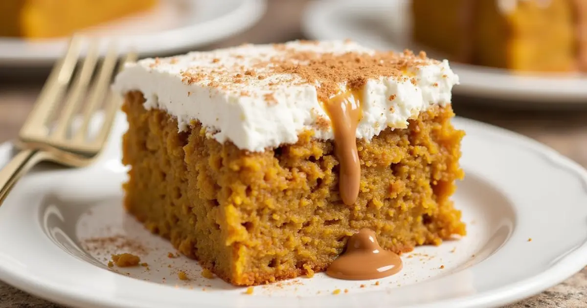 pumpkin dump cake with spice cake mix