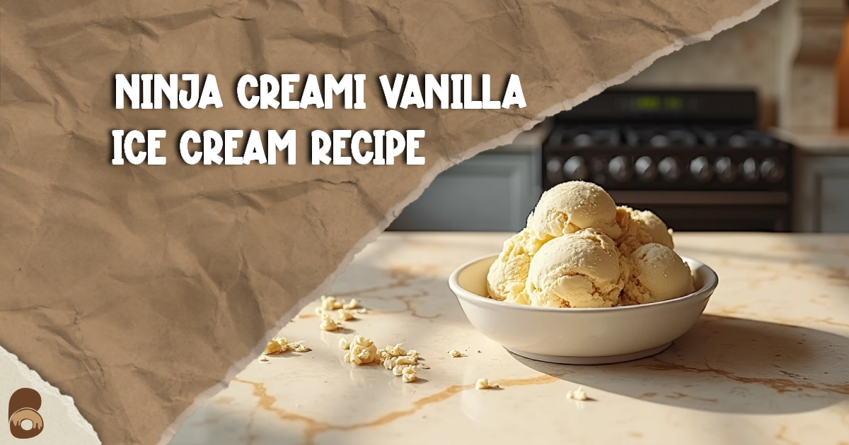 A pint of freshly blended Ninja Creami protein ice cream recipein a rustic kitchen setting.