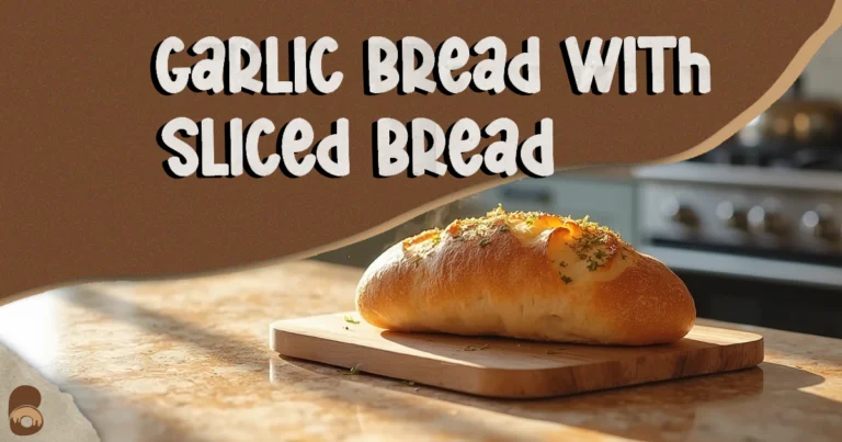 How to Make Garlic Bread with Sliced Bread displayed on a rustic Mediterranean kitchen countertop.