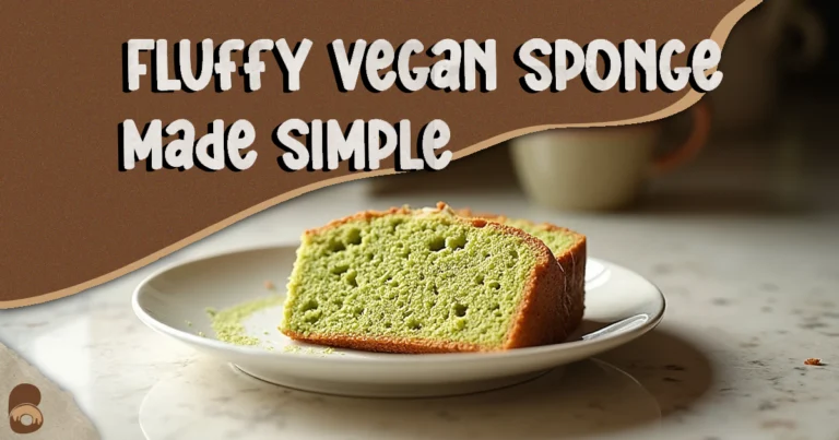 Hero shot of fluffy vegan loaf from a matcha cake recipe easy for beginners, sliced and ready to serve.